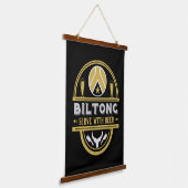Biltong en bier hangend wandkleed (Gebogen)