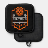 Biltong en bier pannenlap (Voorkant / Achterkant)