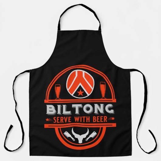 Biltong en bier schort (Voorkant)