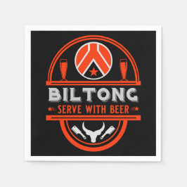 Biltong en bier servet