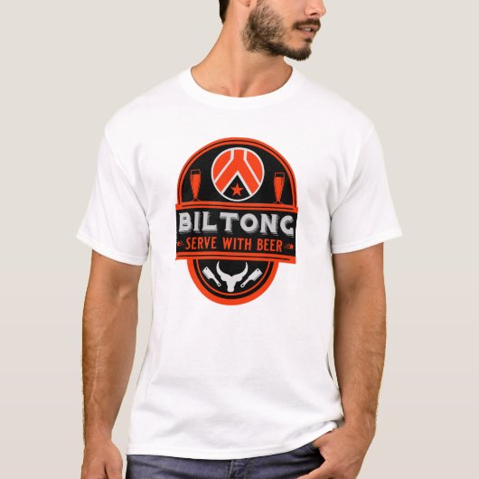 Biltong en bier t-shirt (Voorkant)