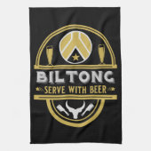 Biltong en bier theedoek (Verticaal)