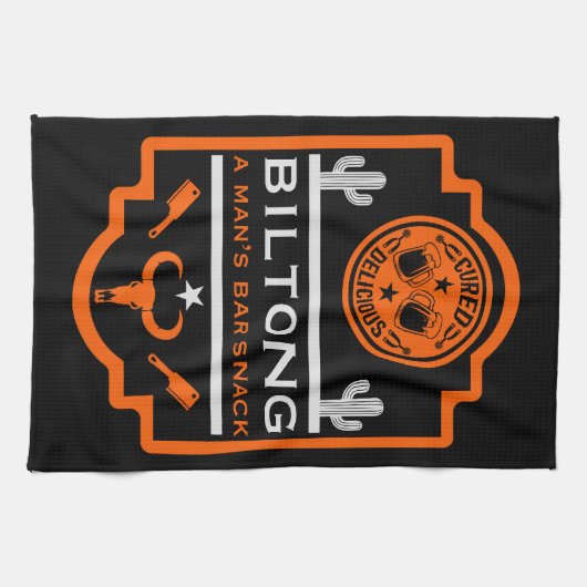 Biltong en bier theedoek (Horizontaal)