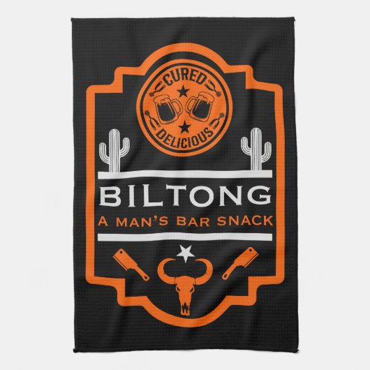 Biltong en bier theedoek (Verticaal)