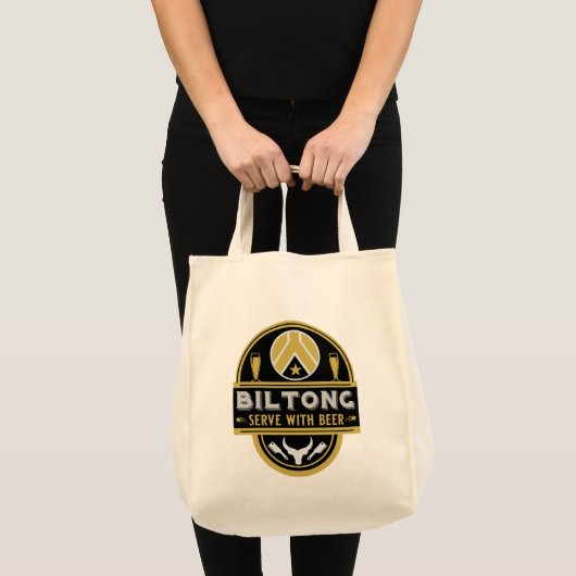 Biltong en bier tote bag (Voorkant (product))