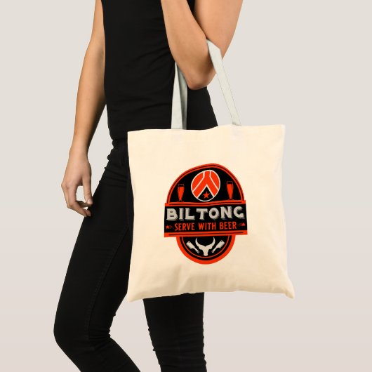 Biltong en bier tote bag (Voorkant (product))