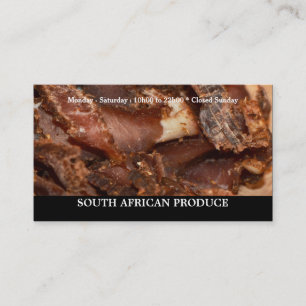 Biltong jerkey Zuid-Afrikaanse business Visitekaartje