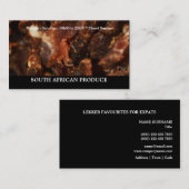 Biltong jerkey Zuid-Afrikaanse business Visitekaartje (Voorkant / Achterkant)