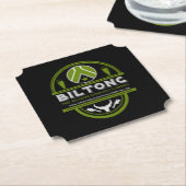 Biltong makers en verkopers kartonnen onderzetters (Gekanteld)