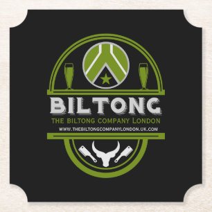 Biltong makers en verkopers kartonnen onderzetters