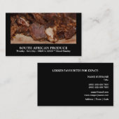 Biltong Zuid-Afrikaanse business Visitekaartje (Voorkant / Achterkant)