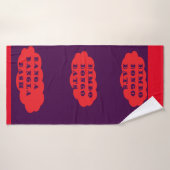 BIMBO BONGO VLEERMUIZEN PAARSE RODE LOGO FUN BADHANDDOEK (Badhanddoek)