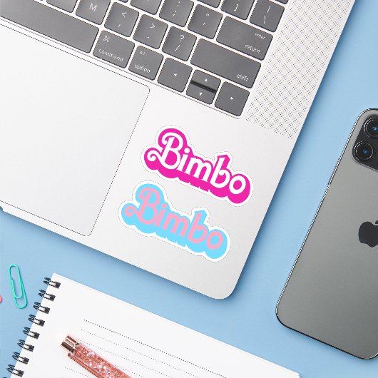 Bimbo Sticker (Laptop met iPhone)