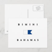 Bimini Bahamas Alpha Dive Flag Briefkaart (Voorkant / Achterkant)