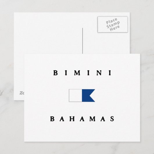 Bimini Bahamas Alpha Dive Flag Briefkaart (Voorkant / Achterkant)