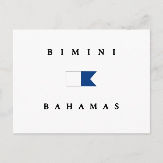 Bimini Bahamas Alpha Dive Flag Briefkaart (Voorkant)