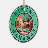 Bimini Bahama's anker Vist Reis  boot Keramisch Ornament (Rechts)