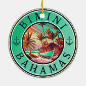 Bimini Bahama's anker Vist Reis  boot Keramisch Ornament (Achterkant)