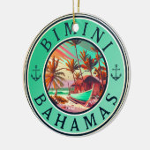 Bimini Bahama's anker Vist Reis  boot Keramisch Ornament (Links)
