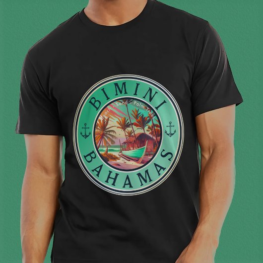 Bimini Bahama's anker Vist Reis  boot T-shirt