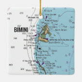 Bimini Bahamas Chart Keramisch Ornament (Achterkant)