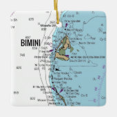 Bimini Bahamas Chart Keramisch Ornament (Voorkant)