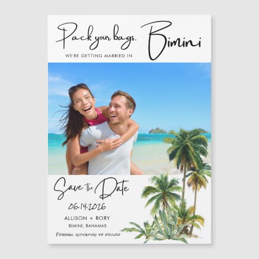 Bimini Bahamas Destination Wedding Sla de datum op (Voorkant)