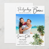 Bimini Bahamas Destination Wedding Sla de datum op (Voorkant / Achterkant)