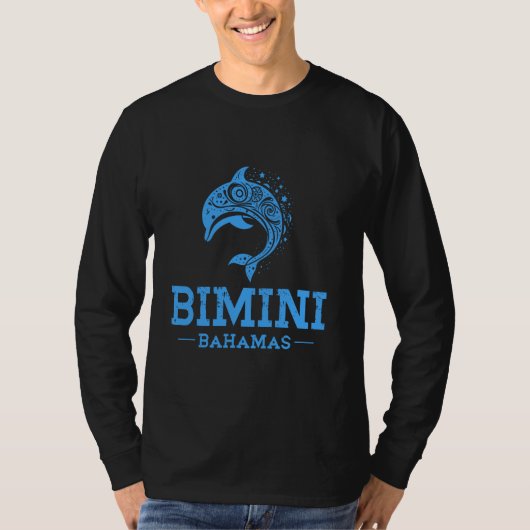 Bimini Bahamas Dolphin Beach Bimini Vacation T-shirt (Voorkant)