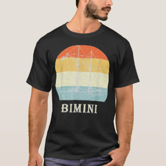 Bimini Bahamas  Retro Sailboat Vacking T-shirt
