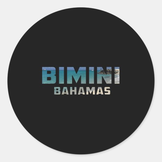 Bimini Bahamas Tropical Island Beach Ronde Sticker (Voorkant)