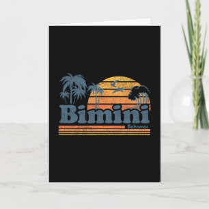 Bimini Hamas Beach Zomer Vakantie Zon Vintage 70' Kaart