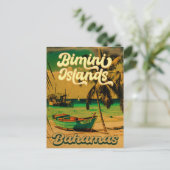Bimini Islands Bahamas 60s Retro  Souvenirs Briefkaart (Staand voorkant)
