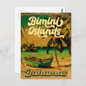 Bimini Islands Bahamas 60s Retro  Souvenirs Briefkaart (Voorkant / Achterkant)