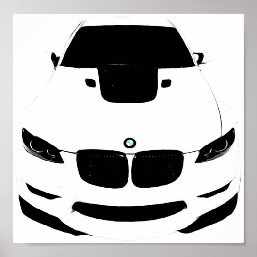 ~Bimmer~ POP ART AUTO POSTER, AANGEPAST HET! Poster (Voorkant)