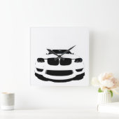 ~Bimmer~ WALL CLOCK, AUTO POP ART, CUSTOMIZE Vierkante Klok (Huis)