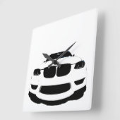 ~Bimmer~ WALL CLOCK, AUTO POP ART, CUSTOMIZE Vierkante Klok (Hoek)