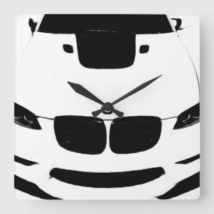 ~Bimmer~ WALL CLOCK, POP ART, AANPASSEN IT! Vierkante Klok