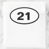 Bin Aantal Ovale Sticker (Tas)