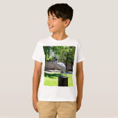 Bin Chicken (ibis) on a Tree Stump, T-shirt (Voorkant volledig)