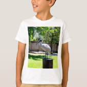 Bin Chicken (ibis) on a Tree Stump, T-shirt (Voorkant)