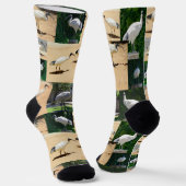 Bin Chicken Photo Collage, Crew-Sokken Sokken (Gebogen)