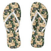 Bin Chicken Photo Collage, Teenslippers (Voetbed)