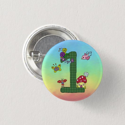 Bin Eins, grün Button (Voorkant /achterkant)