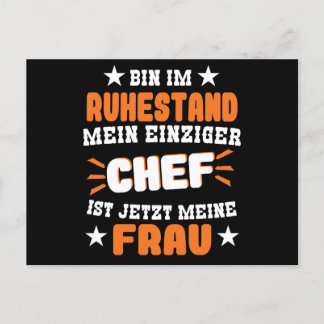 Bin Im Ruhestand Mein Einziger Chef Ist Meine Frau Briefkaart