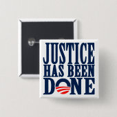 Bin Laden Dead Justice is er geweest Vierkante Button 5,1 Cm (Voorkant /achterkant)