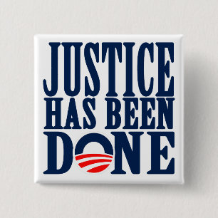 Bin Laden Dead Justice is er geweest Vierkante Button 5,1 Cm