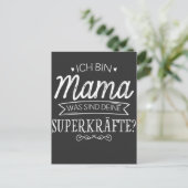 Bin Mama was net Deine Superkräfte Super Mutter Briefkaart (Staand voorkant)