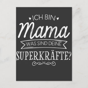 Bin Mama was net Deine Superkräfte Super Mutter Briefkaart