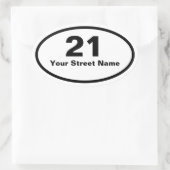 Bin Number Street Name Oval Sticker (Tas)